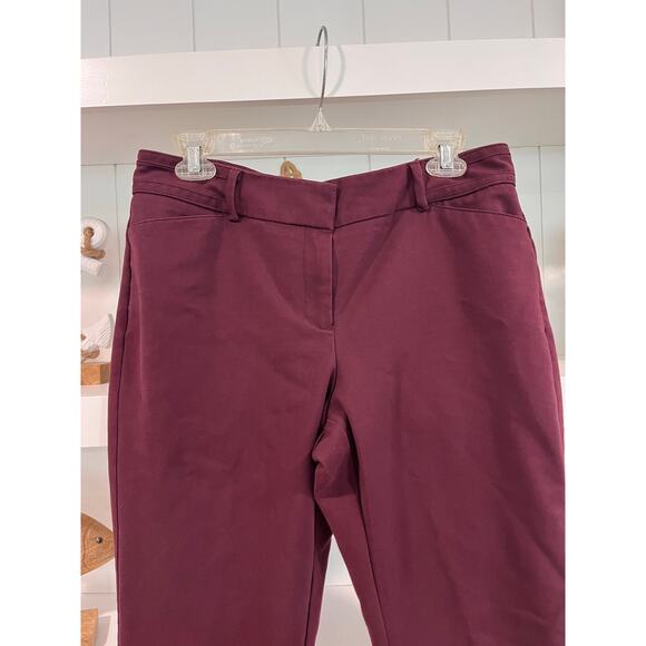 7th Avenue Design Studio Pants Sz 10 Wine Purple Business Casual Stretch - Picture 3 of 8